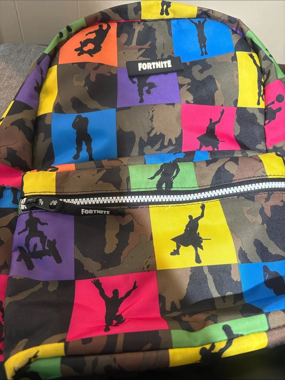 Fortnite Multicolor Camouflage Backpack School Bag